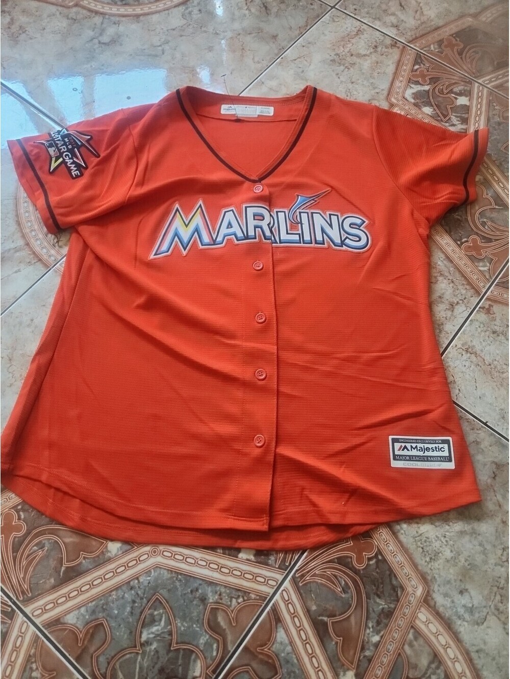 Majestic Miami Marlins All Star Game 2017 MLB Jersey Size XL Womens